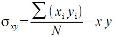 covarianza formula